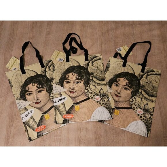 Trader Joe’s reusable Bag Crew Member Jolene & Joni Home Cooking NEW WITH TAGS - Picture 2 of 4